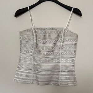 White House Black Market Metallic Patterned Camisole